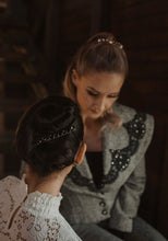 Load image into Gallery viewer, Infinity Velvet French Barrette Hair Clip