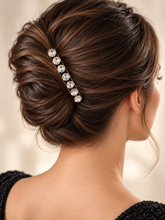 Load image into Gallery viewer, Unity Indigo Luxe Velvet French Barrette Hair Clip
